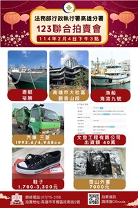 114年2月拍賣海報